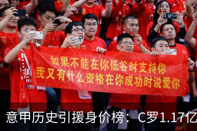 意甲历史引援身价榜：C罗1.17亿欧唯一过亿，伊瓜因9000万欧次席